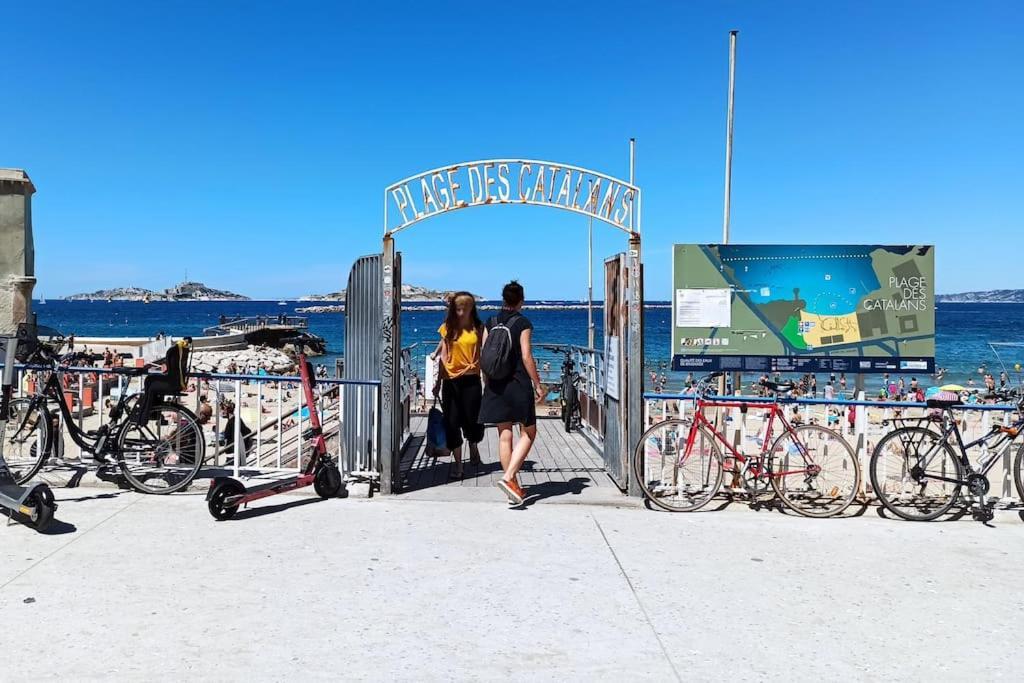 Super T2 Climatise Avec Balcon A Pied Plage Catalan Marseille Eksteriør bilde