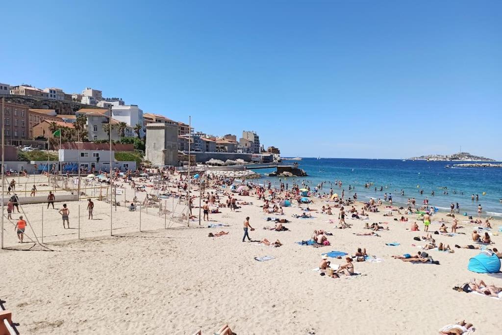 Super T2 Climatise Avec Balcon A Pied Plage Catalan Marseille Eksteriør bilde